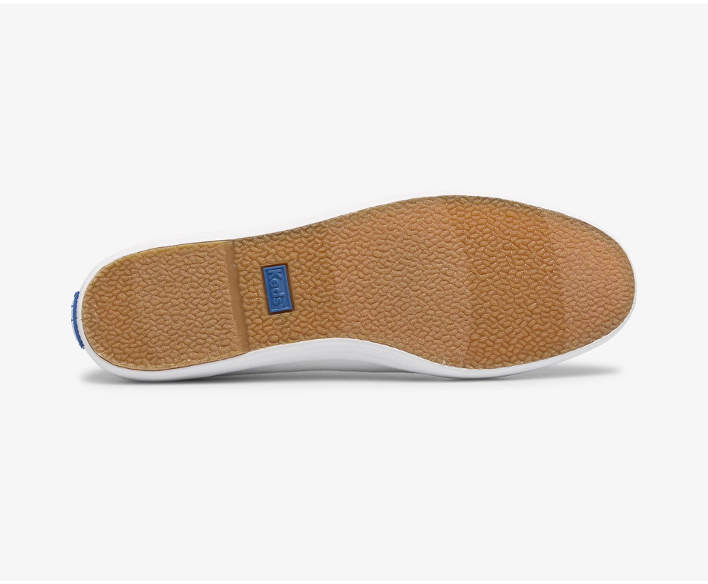 Slip On Γυναικεια - Keds Champion Slip On Organic Cotton Καμβας - Λευκα - VDZWH7598